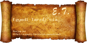 Egyedi Tarzícia névjegykártya
